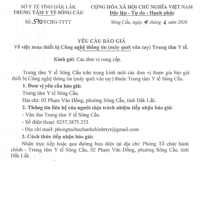 YCBG Máy quét vân tay
